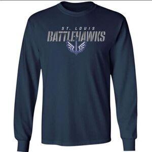 NWT ‘47 Unisex Blue Long Sleeve St Louis Battle hawks XFL Football - Size XXL